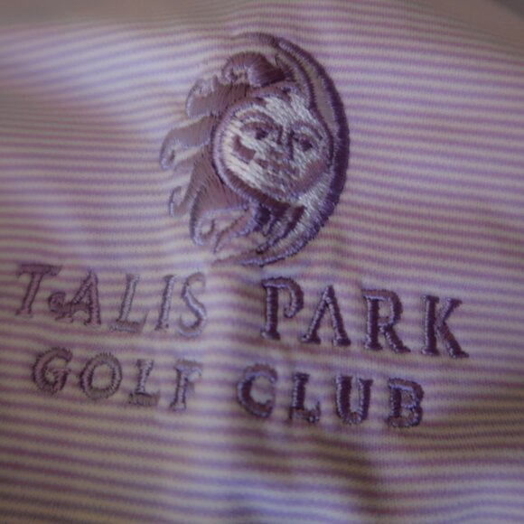 Peter Millar Summer Comfort Lavender Pin-Striped Talis Polo (XXL) ⛳️ - Picture 10 of 10